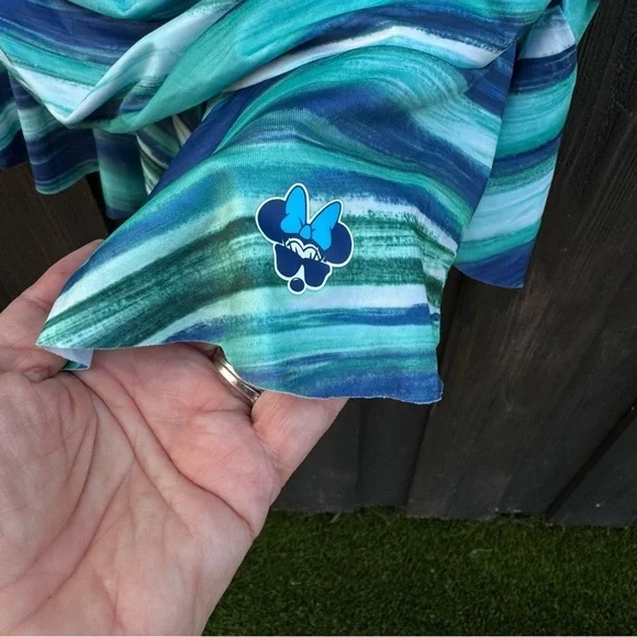 Disney Blue and White Skirted One Piece Swimwear with Ruffle Hem - Picture 5 of 12